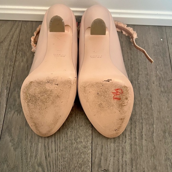 Authentic Valentino RED Blush Heels with Floral Embellishments - Picture 4 of 6
